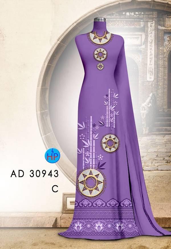 Vải Áo Dài Hoa Văn Độc Đáo AD 30943