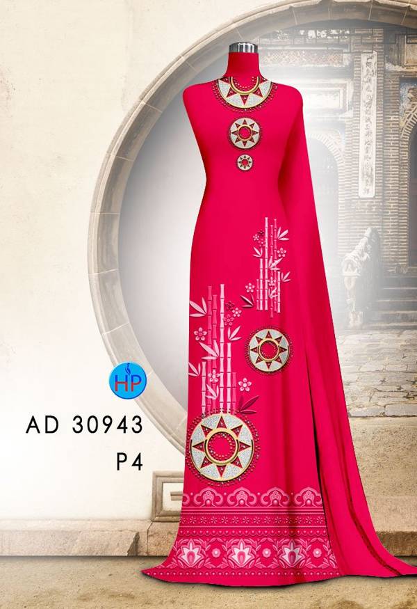 Vải Áo Dài Hoa Văn Độc Đáo AD 30943