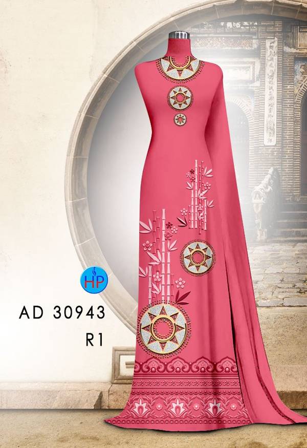 Vải Áo Dài Hoa Văn Độc Đáo AD 30943