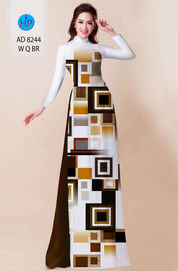 Vải Áo Dài Lập Thể Vừa Ra  AD 8244