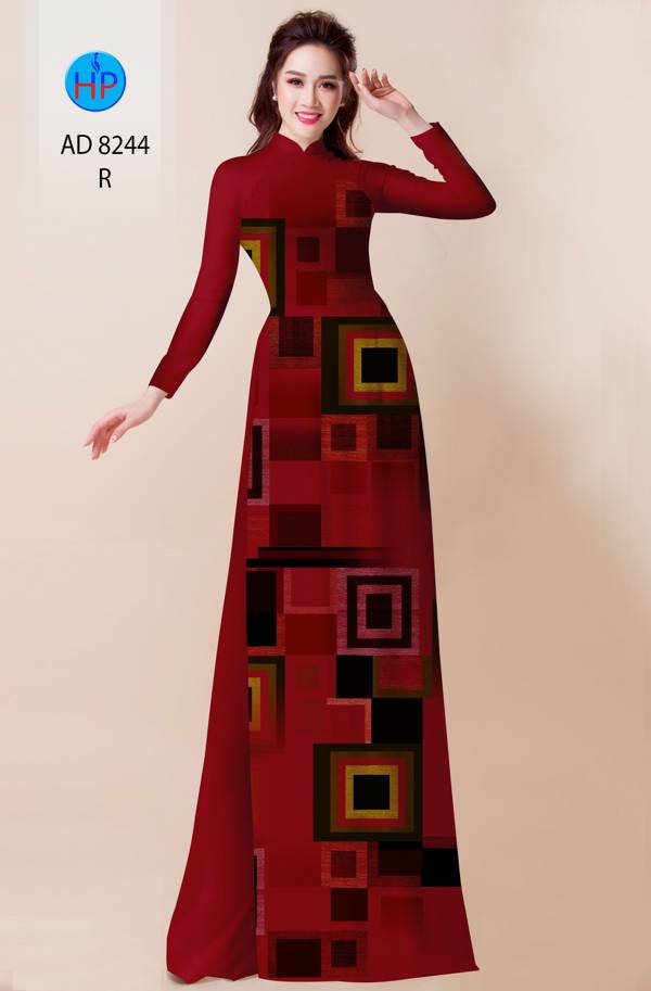 Vải Áo Dài Lập Thể Vừa Ra  AD 8244