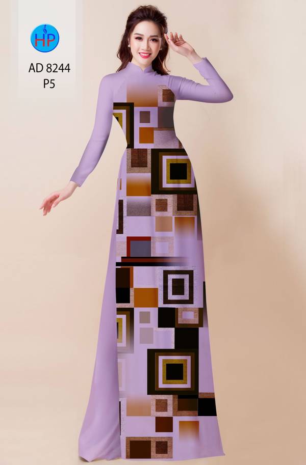 Vải Áo Dài Lập Thể Vừa Ra  AD 8244