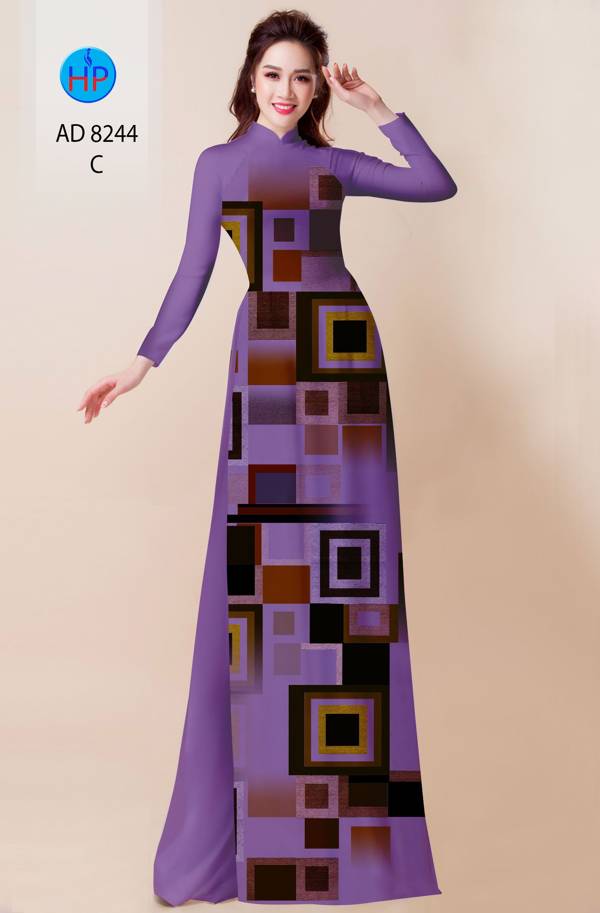 Vải Áo Dài Lập Thể Vừa Ra  AD 8244