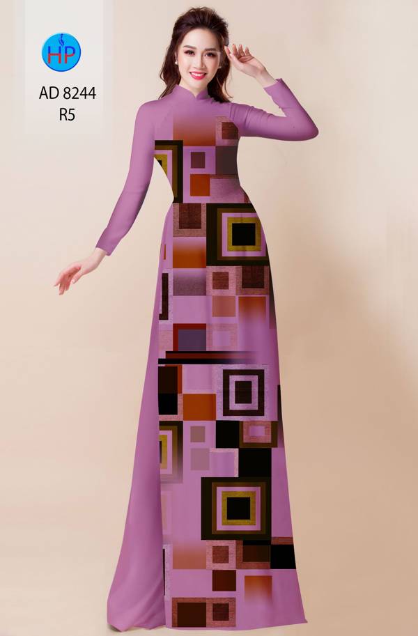 Vải Áo Dài Lập Thể Vừa Ra  AD 8244