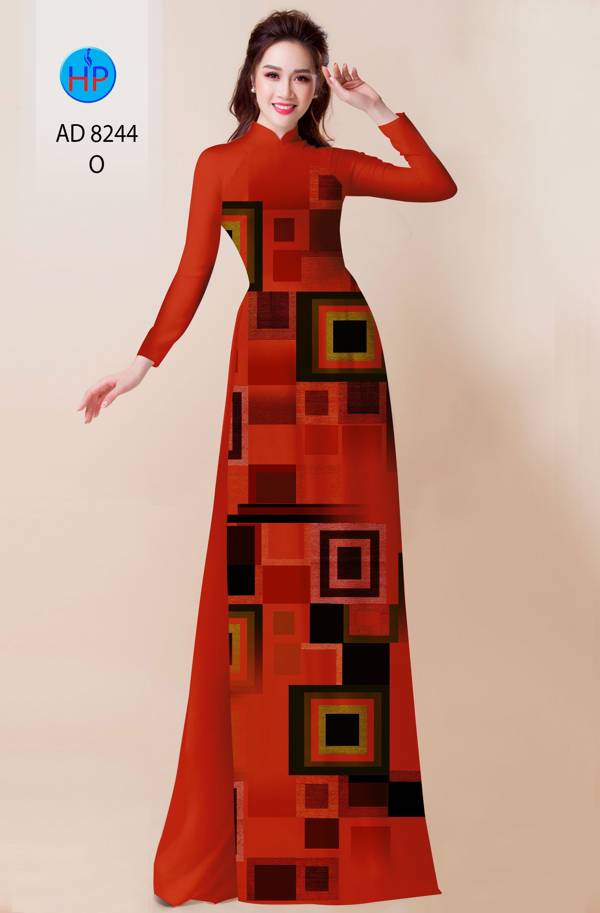 Vải Áo Dài Lập Thể Vừa Ra  AD 8244