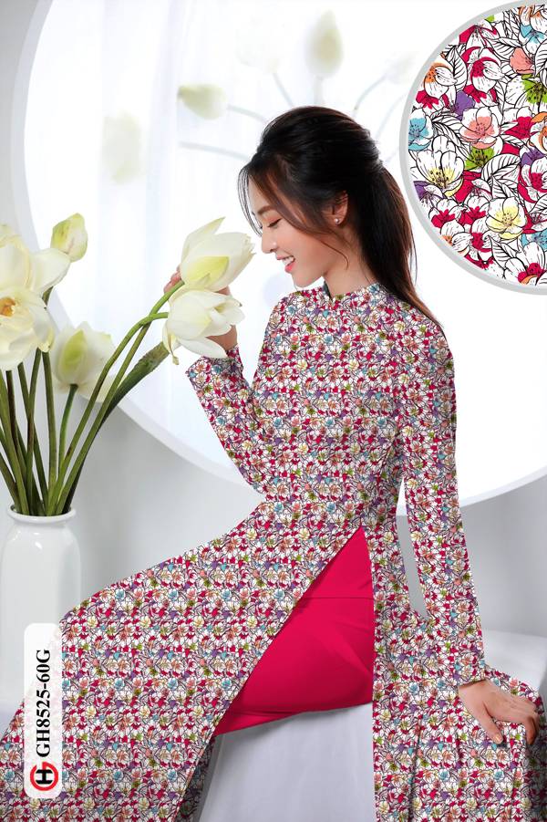 Vải Áo Dài Hoa Nhí Vừa Ra  AD GH8525