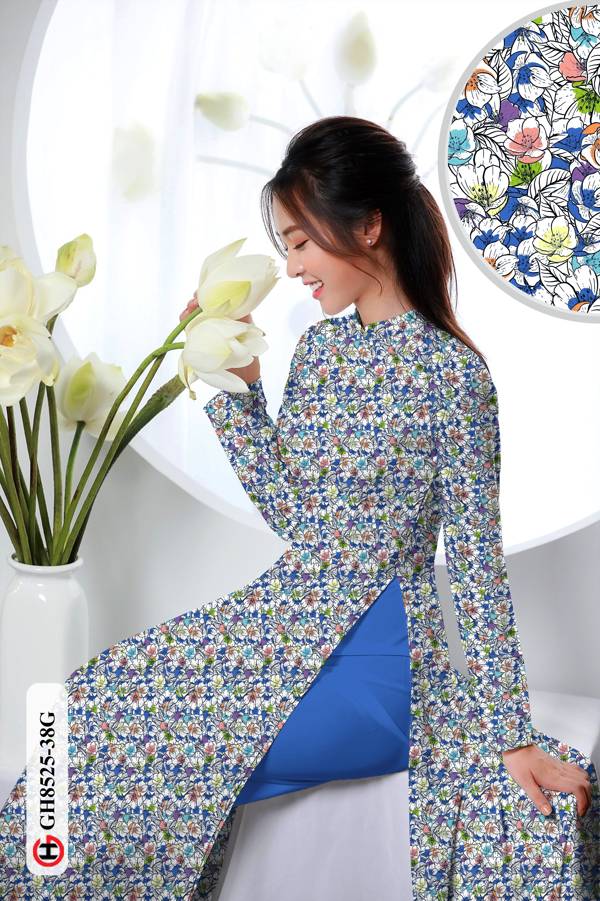 Vải Áo Dài Hoa Nhí Vừa Ra  AD GH8525