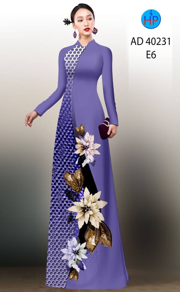 Vải Áo Dài Hoa In 3D Thiết Kế 2021 AD 40231 51 Vải Áo Dài Hoa In 3D Thiết Kế 2021 AD 40231