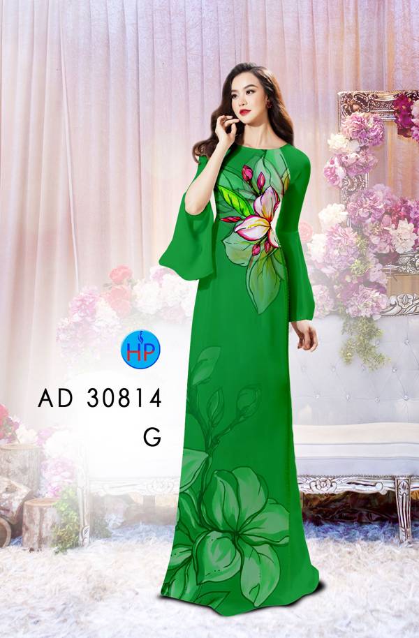 Vải Áo Dài Hoa In 3D Thiết Kế 2021 AD 30814 40 Vải Áo Dài Hoa In 3D Thiết Kế 2021 AD 30814