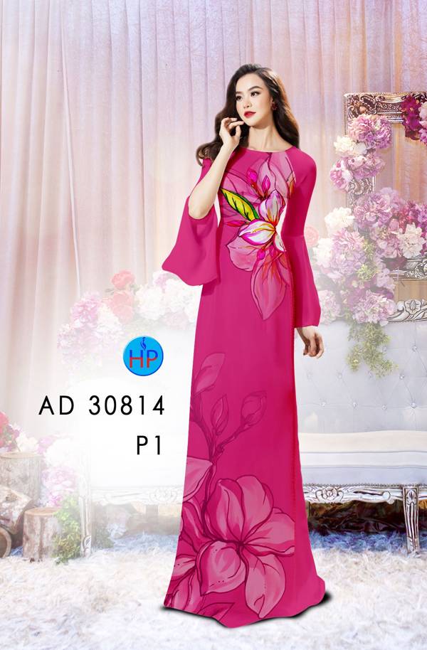 Vải Áo Dài Hoa In 3D Thiết Kế 2021 AD 30814 42 Vải Áo Dài Hoa In 3D Thiết Kế 2021 AD 30814