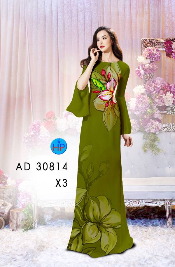 Vải Áo Dài Hoa In 3D Thiết Kế 2021 AD 30814 44 Vải Áo Dài Hoa In 3D Thiết Kế 2021 AD 30814