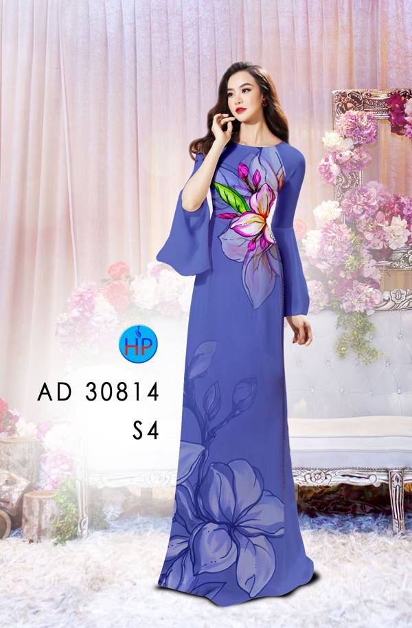 Vải Áo Dài Hoa In 3D Thiết Kế 2021 AD 30814 48 Vải Áo Dài Hoa In 3D Thiết Kế 2021 AD 30814