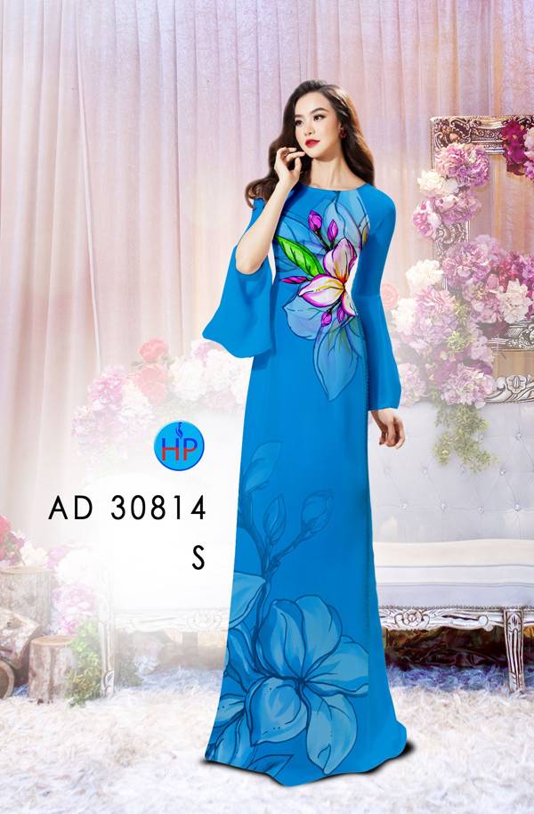 Vải Áo Dài Hoa In 3D Thiết Kế 2021 AD 30814 49 Vải Áo Dài Hoa In 3D Thiết Kế 2021 AD 30814