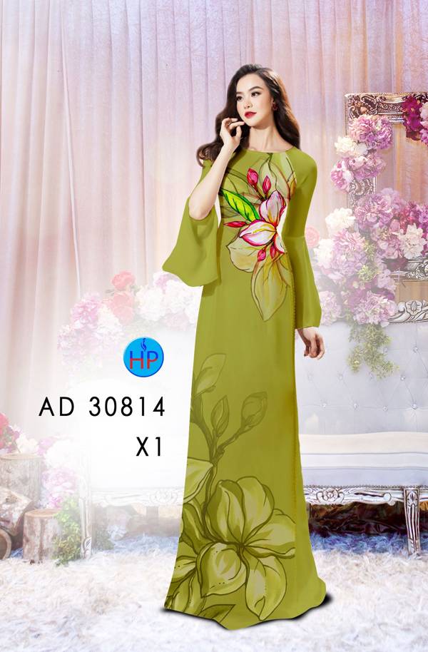 Vải Áo Dài Hoa In 3D Thiết Kế 2021 AD 30814 51 Vải Áo Dài Hoa In 3D Thiết Kế 2021 AD 30814