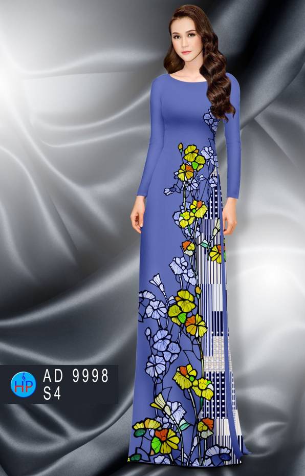Vải Áo Dài Hoa In 3D Mới Ra AD 9998 38 Vải Áo Dài Hoa In 3D Mới Ra AD 9998