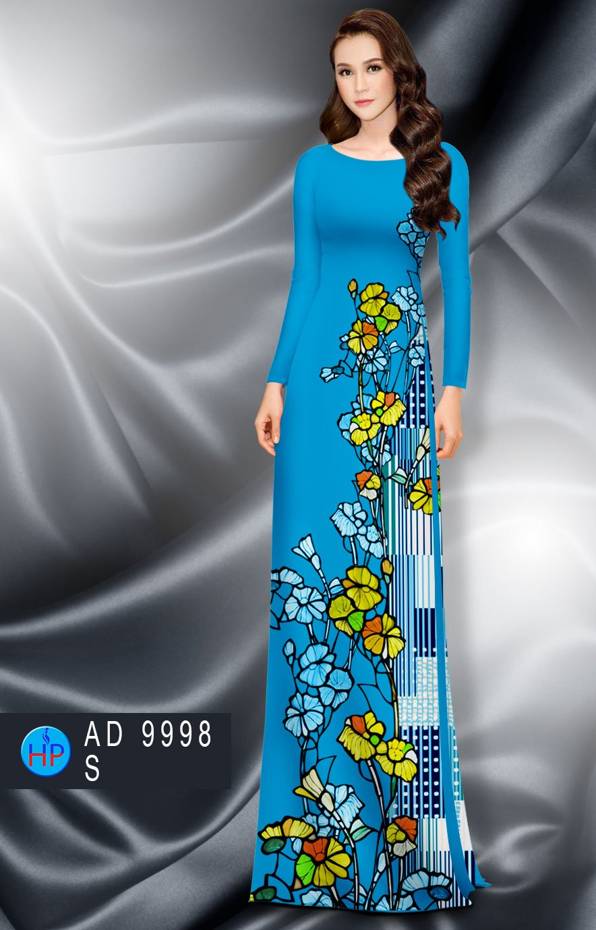 Vải Áo Dài Hoa In 3D Mới Ra AD 9998 37 Vải Áo Dài Hoa In 3D Mới Ra AD 9998