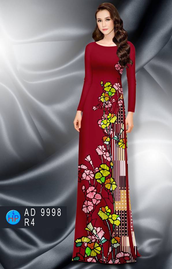 Vải Áo Dài Hoa In 3D Mới Ra AD 9998 51 Vải Áo Dài Hoa In 3D Mới Ra AD 9998