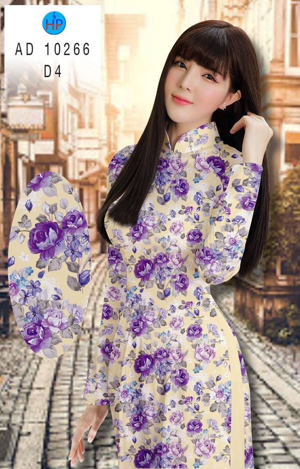 Vải Áo Dài Hoa Đều Vừa Ra  AD 10266