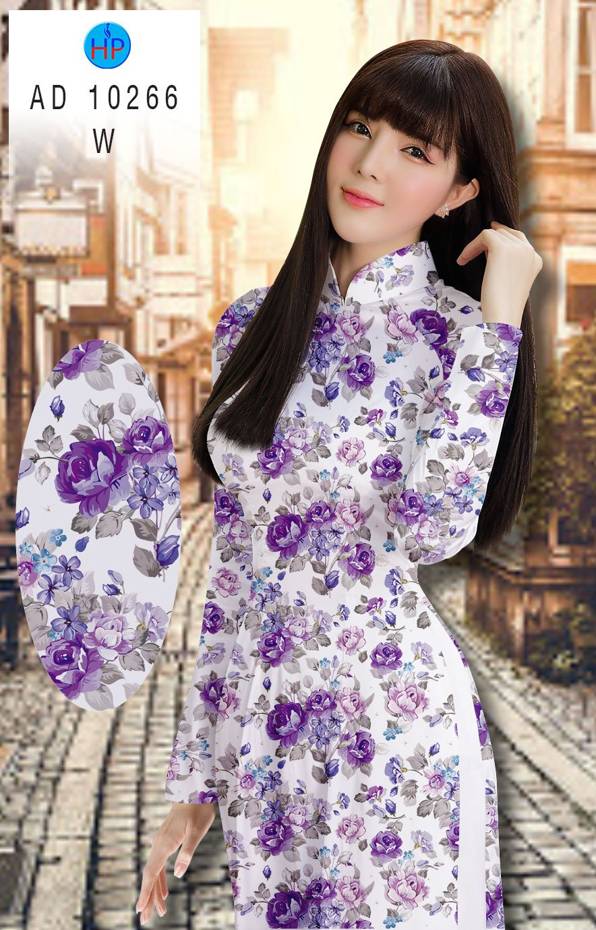 Vải Áo Dài Hoa Đều Vừa Ra  AD 10266