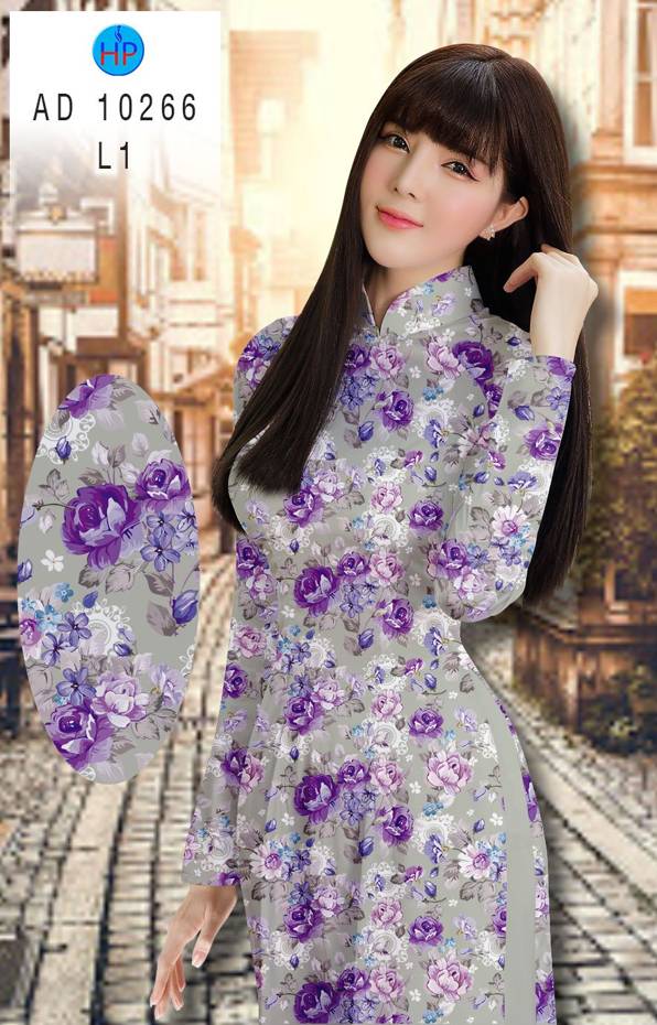 Vải Áo Dài Hoa Đều Vừa Ra  AD 10266