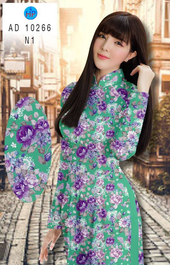 Vải Áo Dài Hoa Đều Vừa Ra  AD 10266