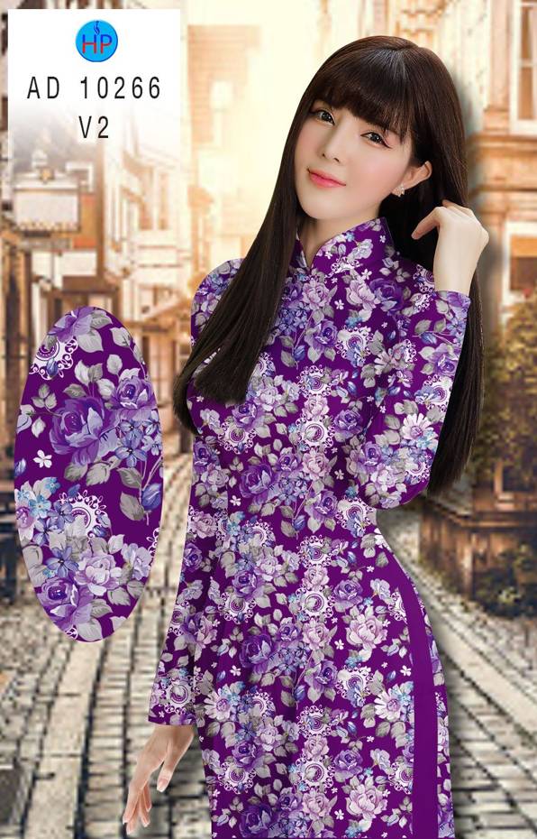 Vải Áo Dài Hoa Đều Vừa Ra  AD 10266