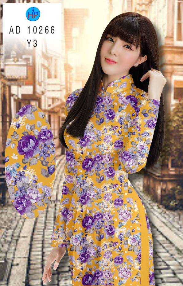 Vải Áo Dài Hoa Đều Vừa Ra  AD 10266