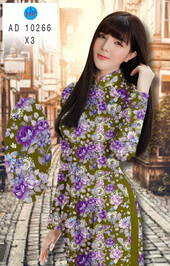 Vải Áo Dài Hoa Đều Vừa Ra  AD 10266
