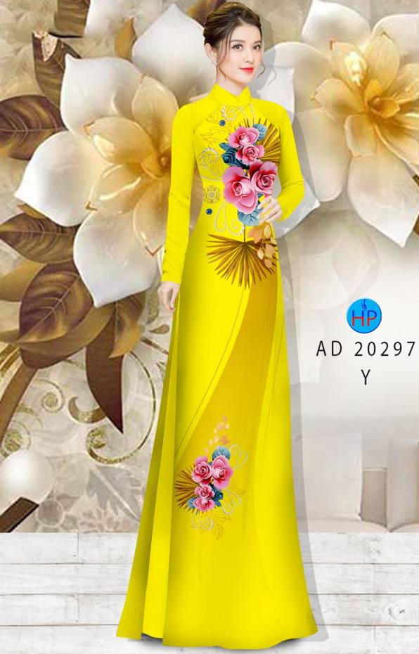 Vải Áo Dài Hoa Hồng Kiểu Mới AD 20297 38 Vải Áo Dài Hoa Hồng Kiểu Mới AD 20297