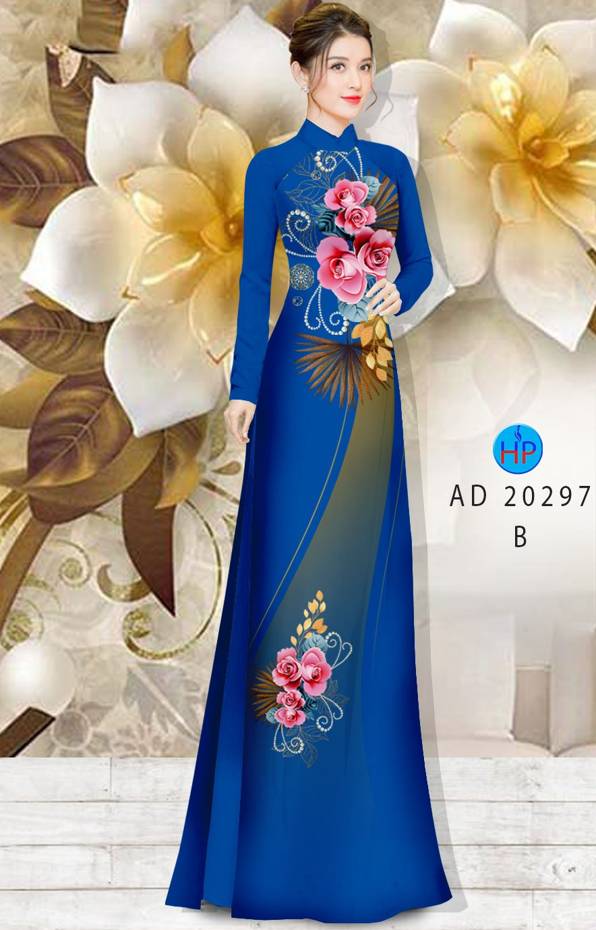 Vải Áo Dài Hoa Hồng Kiểu Mới AD 20297 41 Vải Áo Dài Hoa Hồng Kiểu Mới AD 20297