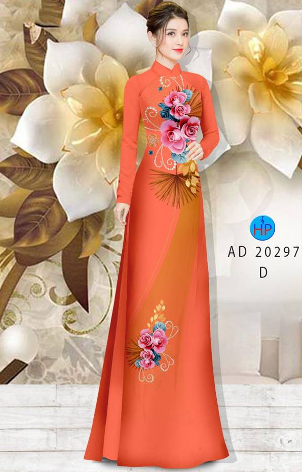 Vải Áo Dài Hoa Hồng Kiểu Mới AD 20297 45 Vải Áo Dài Hoa Hồng Kiểu Mới AD 20297