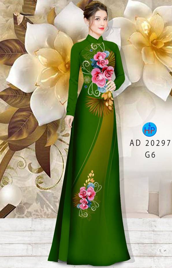 Vải Áo Dài Hoa Hồng Kiểu Mới AD 20297 47 Vải Áo Dài Hoa Hồng Kiểu Mới AD 20297