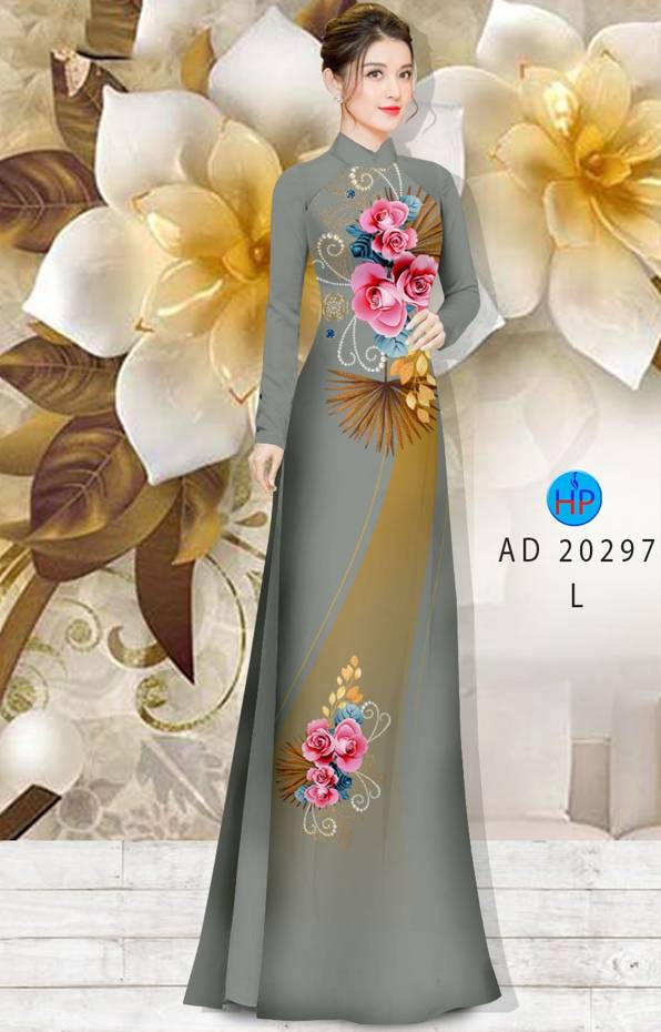 Vải Áo Dài Hoa Hồng Kiểu Mới AD 20297 46 Vải Áo Dài Hoa Hồng Kiểu Mới AD 20297