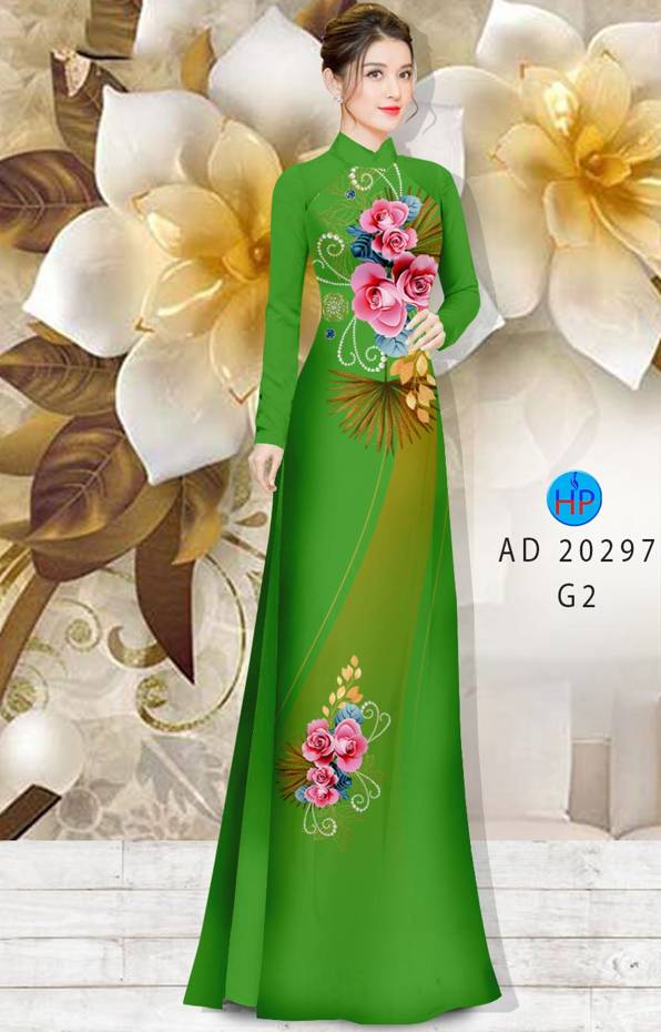 Vải Áo Dài Hoa Hồng Kiểu Mới AD 20297 49 Vải Áo Dài Hoa Hồng Kiểu Mới AD 20297
