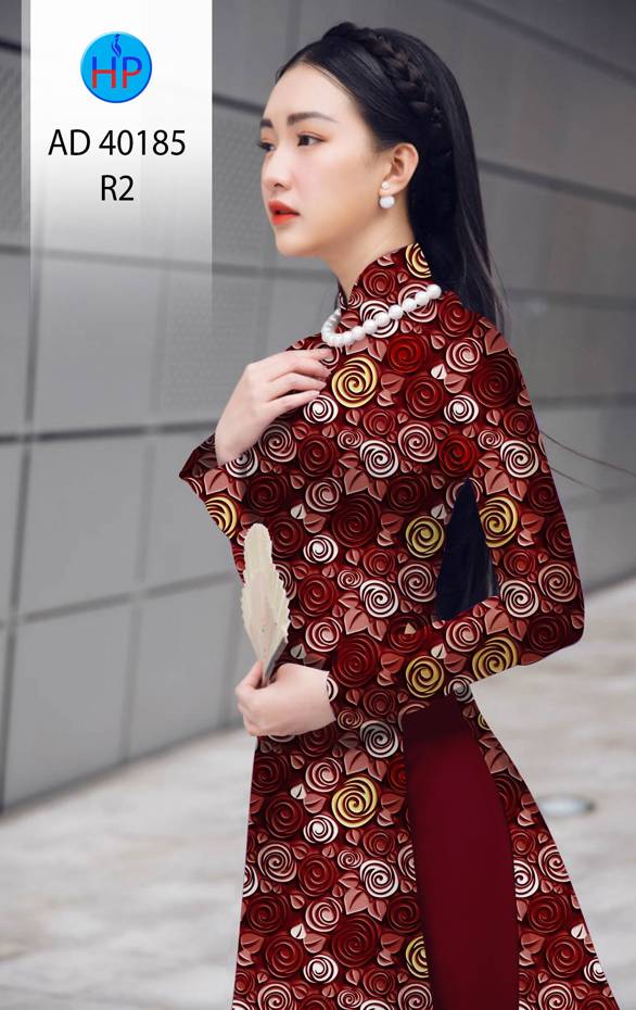 Vải Áo Dài Hoa Đều Độc Đáo AD 40185 38 Vải Áo Dài Hoa Đều Độc Đáo AD 40185