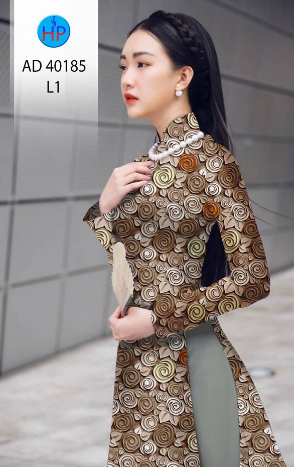 Vải Áo Dài Hoa Đều Độc Đáo AD 40185 37 Vải Áo Dài Hoa Đều Độc Đáo AD 40185