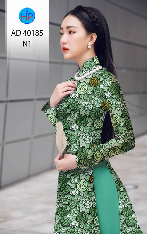 Vải Áo Dài Hoa Đều Độc Đáo AD 40185 41 Vải Áo Dài Hoa Đều Độc Đáo AD 40185