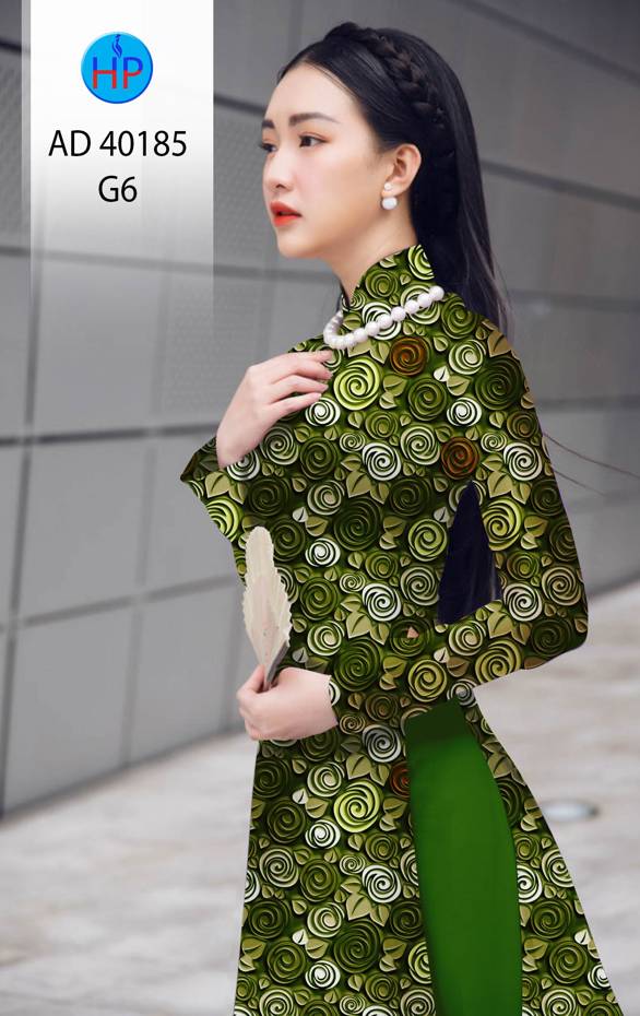 Vải Áo Dài Hoa Đều Độc Đáo AD 40185 39 Vải Áo Dài Hoa Đều Độc Đáo AD 40185