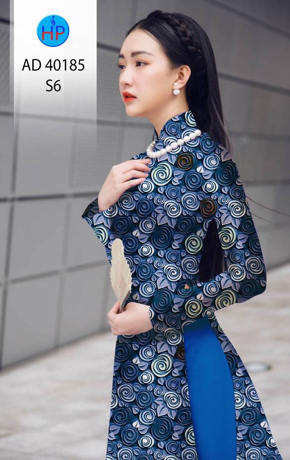 Vải Áo Dài Hoa Đều Độc Đáo AD 40185 43 Vải Áo Dài Hoa Đều Độc Đáo AD 40185