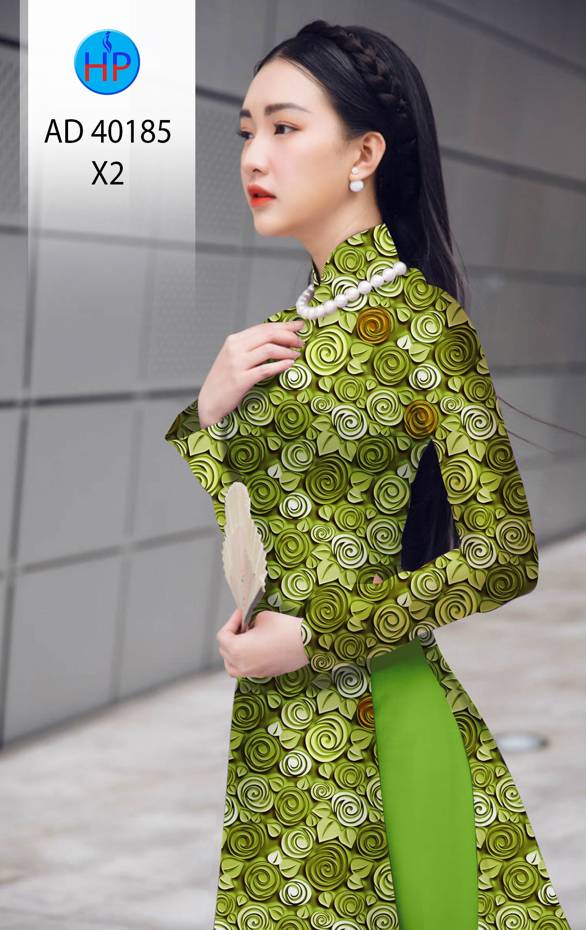 Vải Áo Dài Hoa Đều Độc Đáo AD 40185 42 Vải Áo Dài Hoa Đều Độc Đáo AD 40185