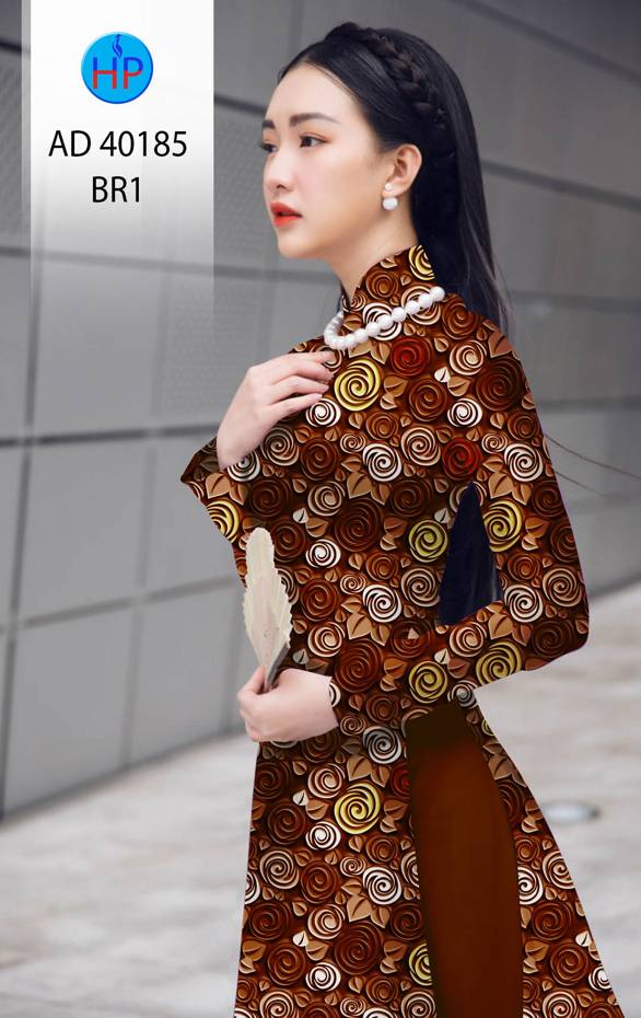 Vải Áo Dài Hoa Đều Độc Đáo AD 40185 44 Vải Áo Dài Hoa Đều Độc Đáo AD 40185