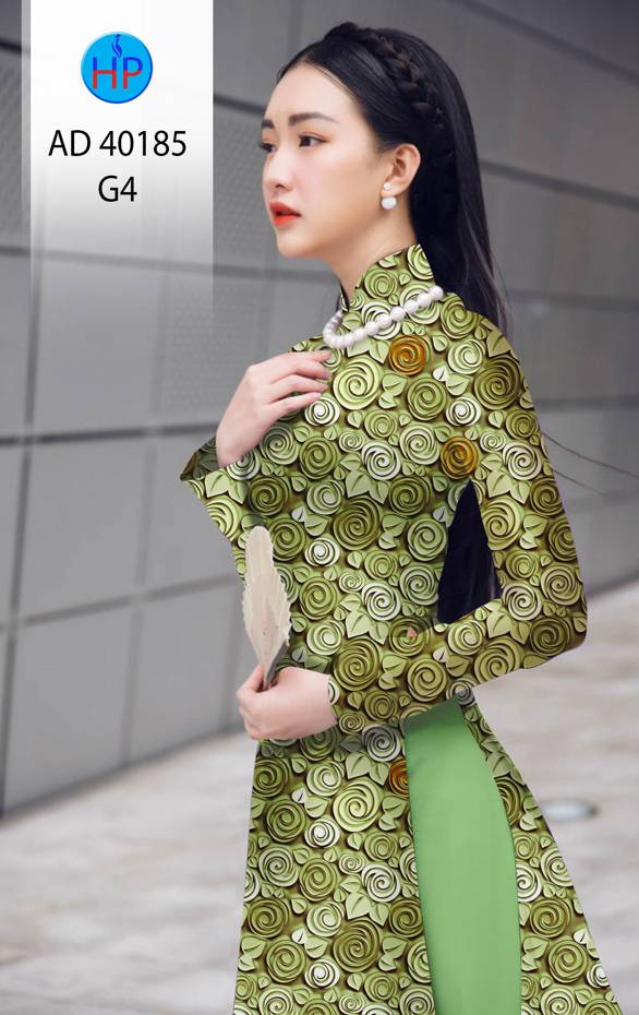 Vải Áo Dài Hoa Đều Độc Đáo AD 40185 47 Vải Áo Dài Hoa Đều Độc Đáo AD 40185