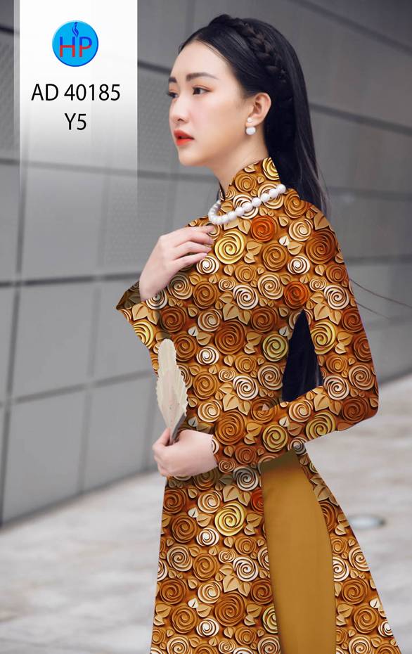 Vải Áo Dài Hoa Đều Độc Đáo AD 40185 50 Vải Áo Dài Hoa Đều Độc Đáo AD 40185