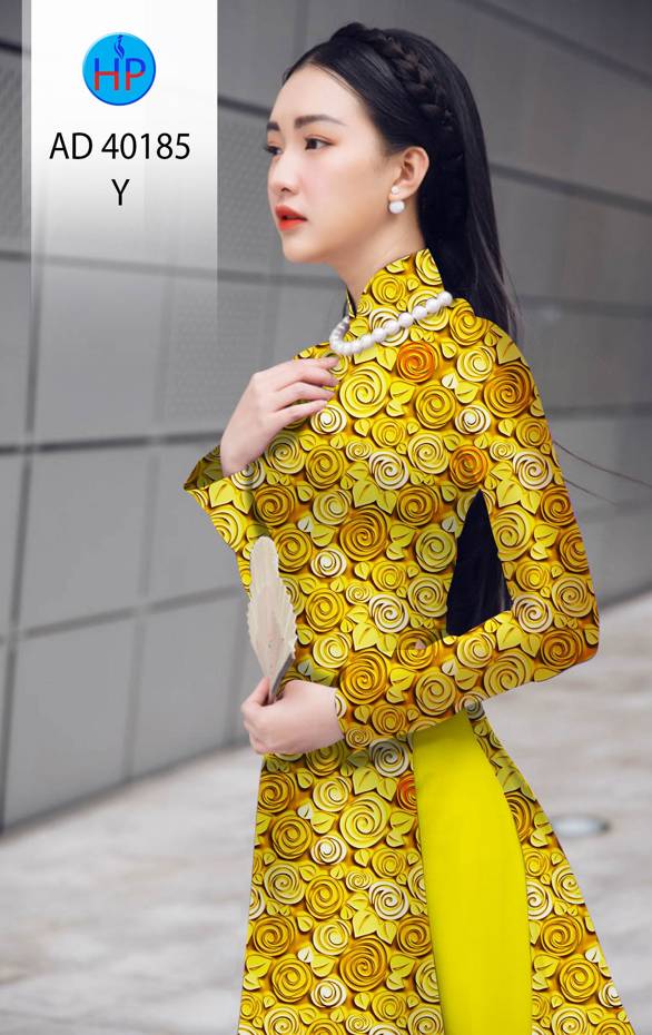 Vải Áo Dài Hoa Đều Độc Đáo AD 40185 48 Vải Áo Dài Hoa Đều Độc Đáo AD 40185