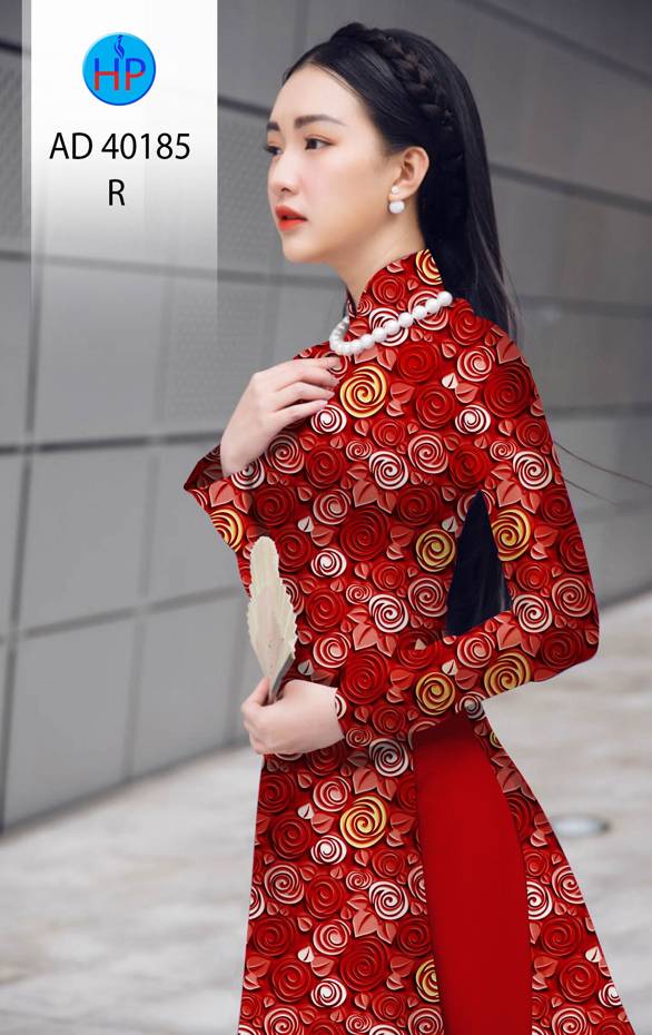 Vải Áo Dài Hoa Đều Độc Đáo AD 40185 49 Vải Áo Dài Hoa Đều Độc Đáo AD 40185
