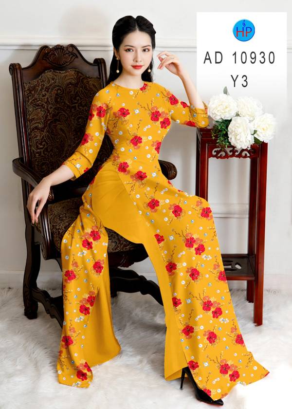 Vải Áo Dài Hoa Đều Độc Đáo AD 10930 39 Vải Áo Dài Hoa Đều Độc Đáo AD 10930