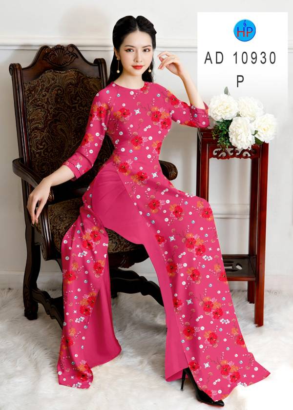 Vải Áo Dài Hoa Đều Độc Đáo AD 10930 38 Vải Áo Dài Hoa Đều Độc Đáo AD 10930