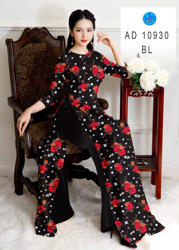 Vải Áo Dài Hoa Đều Độc Đáo AD 10930 40 Vải Áo Dài Hoa Đều Độc Đáo AD 10930