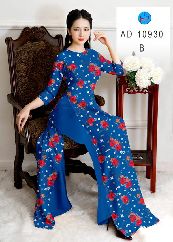 Vải Áo Dài Hoa Đều Độc Đáo AD 10930 43 Vải Áo Dài Hoa Đều Độc Đáo AD 10930