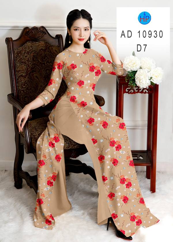 Vải Áo Dài Hoa Đều Độc Đáo AD 10930 44 Vải Áo Dài Hoa Đều Độc Đáo AD 10930